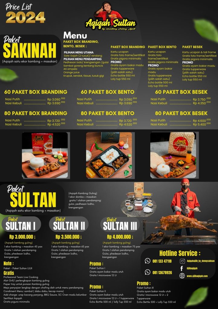 Menu Aqiqah Sultan